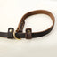Pet Dog Flat Slip Lead British Style Durable Real Leather Dog Leash Smooth Adjustable Dog Slip Loop Lead for Walking & Showing