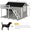Outdoor rain and sun protection Solid wood dog house Dog house Preservative wood Pet nest Universal warm cat kennel Kennel