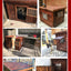 Large new solid wood kennel outdoor waterproof dog house with mat and cold-proof pet dog cage carbonized golden retriever woo