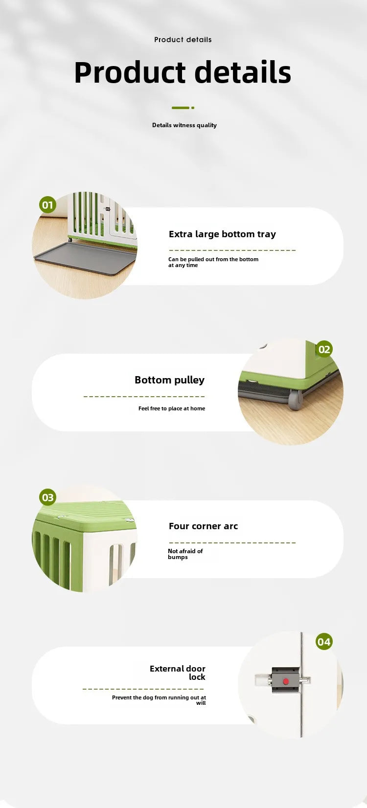 Indoor Small Dog Medium Dog Large  Dog Cage Pet  Utility Nest