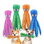 Pet Plush Toy Cat Dog Squeaker Squeaky Octopus Shell Toy Bite Resistant Puppy Interactive Training Teeth Cleaning Chew Toys