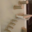 Wall Mounted Cat Climbing Shelves Cat White Hammock with Ladder or Scratching Post or Jumping Platform Set for Kittens Sleeping
