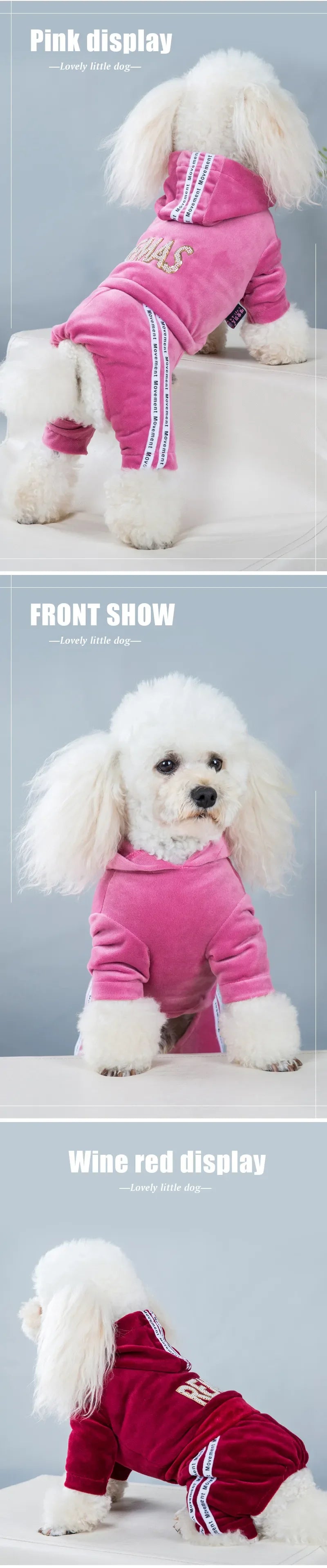 Pet Clothing Four-legged Fashion letter Pet Dog Clothes for Dogs Hoodie Sweatshirt One-piece Jumpsuit chihuahua clothes bulldog
