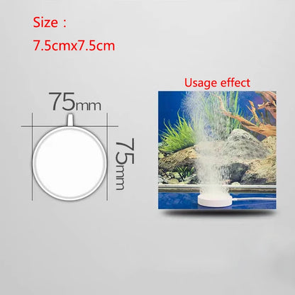 1Pcs 75/10mm Fish Tank Aquarium Air Stone Oxygen Aerator Increasing Air Bubble Pond Pump Hydroponic Oxygen Accessories Great