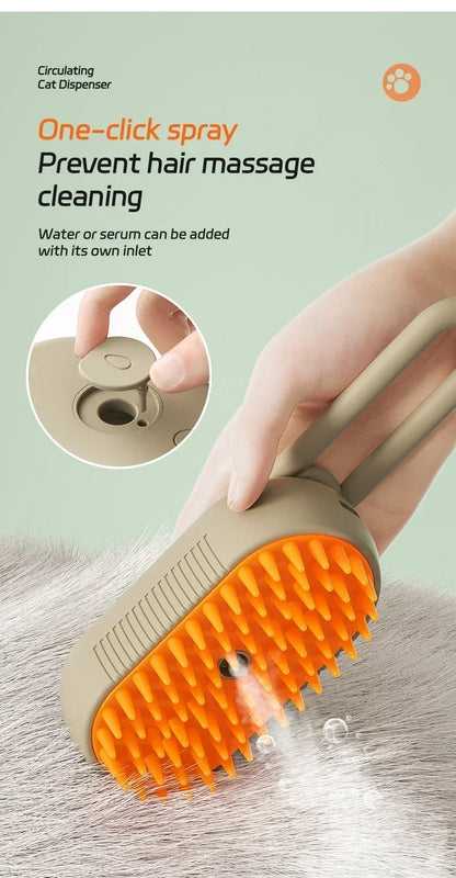 Cat & Dog Pet Spray Massage Comb One Key Spray Anti-Fly Comb Bath Brush Hair Removal Pet Supplies
