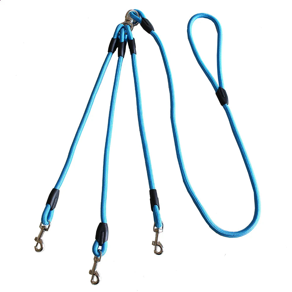 Dog Leashes 3 in 1 Nylon Pet Traction Rope 3 Way Dog Lead Leash for Three Small Dogs Cats Outdoor Walking Multiple Puppy Leash