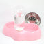 Dual Port Dog Automatic Water Dispenser Feeder Utensils Bowl Cat Drinking Fountain Food Dish Pet Bowl Raised Stand Dish Bowls