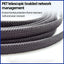 PET Elastic Woven Wire Mesh Black Encrypted Flame Retardant Woven Wire Mesh Nylon Computer Wire Mesh Tube Telescopic Sleeve 5m