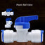 1Pcs Aquarium Fitting RO Water Straight Plastic Ball Valve with Quick Connect 1/4' 3/8' OD Hose Male Reverse Osmosis Connector