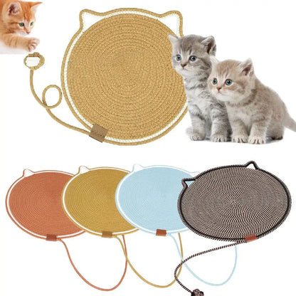 Braided Rope Cat Scratching Pad + Sleeping Pad 2in1 Natural Cotton Rope Material Handmade Comfortable Cat Toy Sturdy and