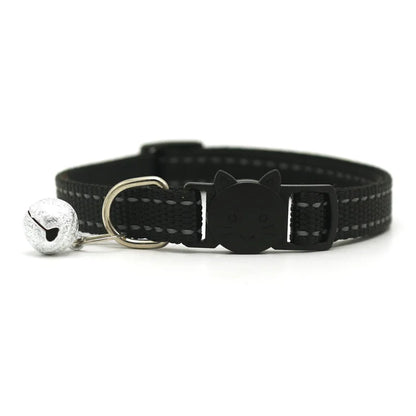 Ring Bell Pet Dog Collars Chihuahua Durable Solid Nylon Pet Neck Accessories Adjustable 1.0cm Necklace for Cats Drop Shipping