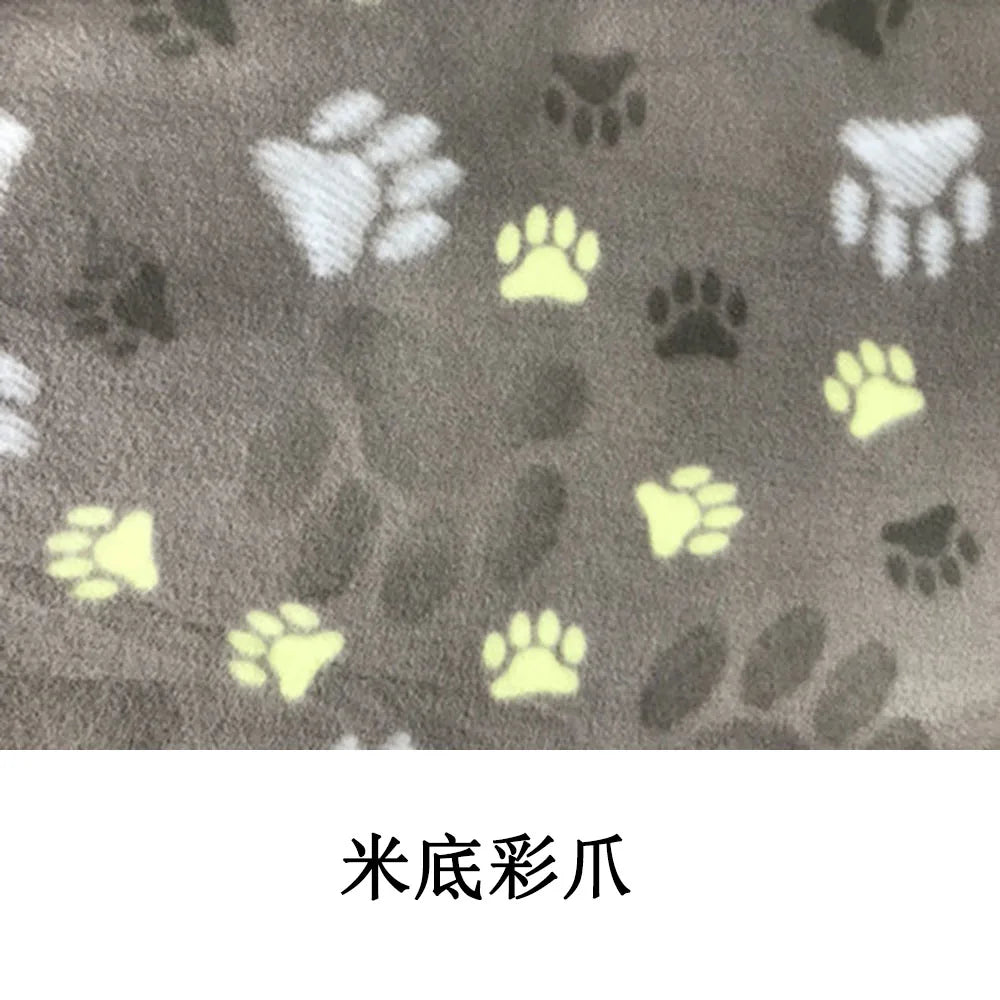 Pet Blanket Super Soft Dog Blanket with Cute Paw Print Warm Puppy Blanket Mat Bed Cover for Large Dogs Kitten Cat Small Animals