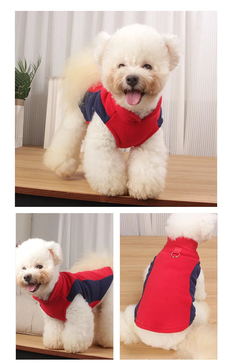 Fleece Vest Dog Sweater Warm Pullover Fleece Dog Jacket Winter Dog Clothes for Small Medium Dogs, Cold Weather Coat Pet Apparel