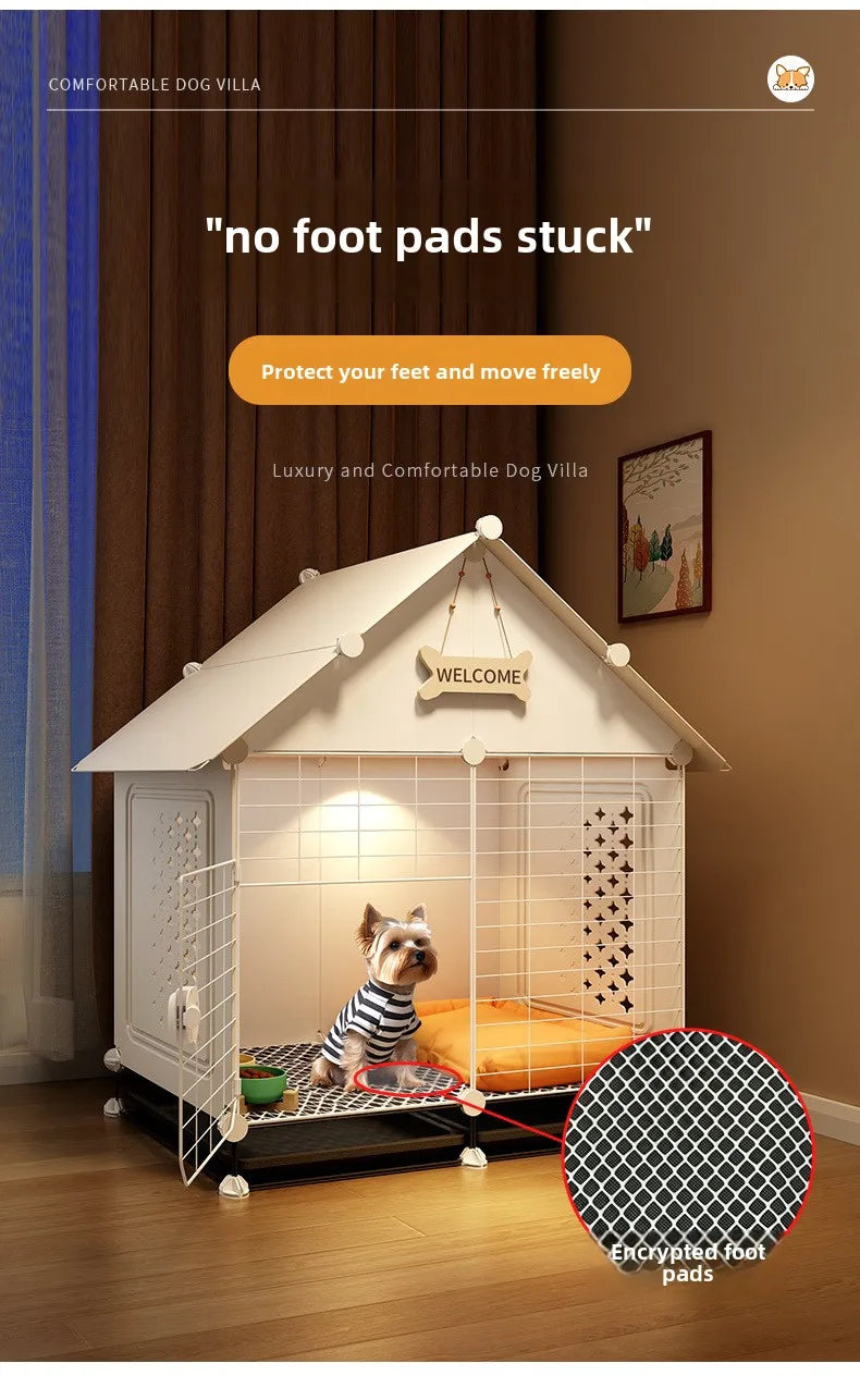 Dog cage Small dog kennel One room, one living room, one bathroom Dog villa Indoor household with toilet Bichon Teddy only