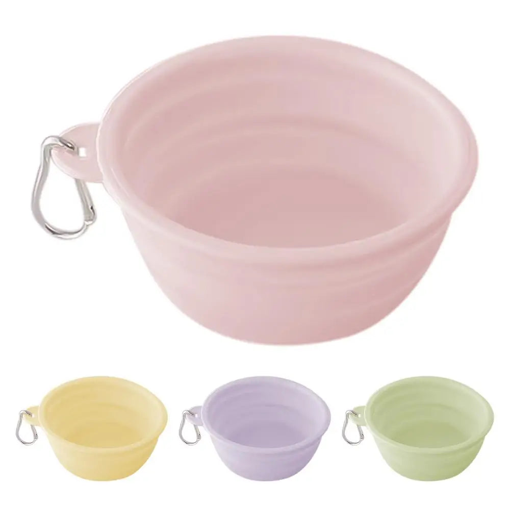 Dog Travel Folding Bowl Foldable Bowls for Cats Dogs Feeding Watering Feeding Dish Pets Drinking Cup Outdoor Puppy Water Bag