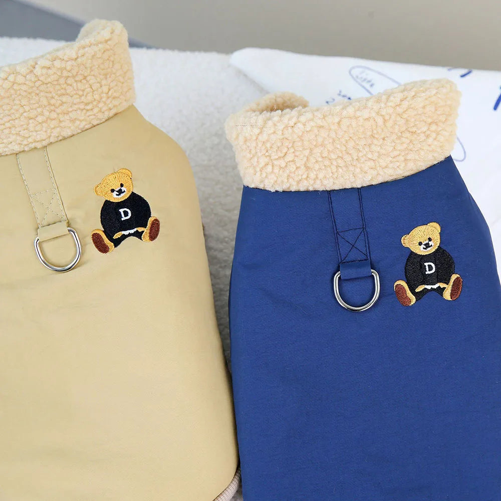Windproof Dog Winter Coat Waterproof Dog Jacket Warm Dog Apparel Cold Weather Pet Clothing with Fleece Lined for Small Dogs Cats