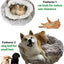 Long Soft Plush Round Cat Bed Comfortable Warm For Small Dogs Winter Sleep Bag Cats Nest Round Semi Enclosed Plush Pet Cat Bed