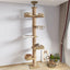 Cats Tree Floor Solid Wooden Cat Tree House Climbing Pets Furniture Adjustable Kitten Trees Tower Multilayer Cat Climbing Frame