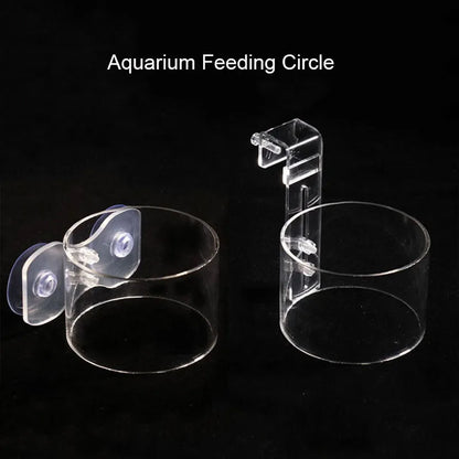 1Pcs Aquarium Feeding Ring Fish Tank Station Floating Food Tray Feeder Aquarium Accessory with Strong Suction Cup or Hook New