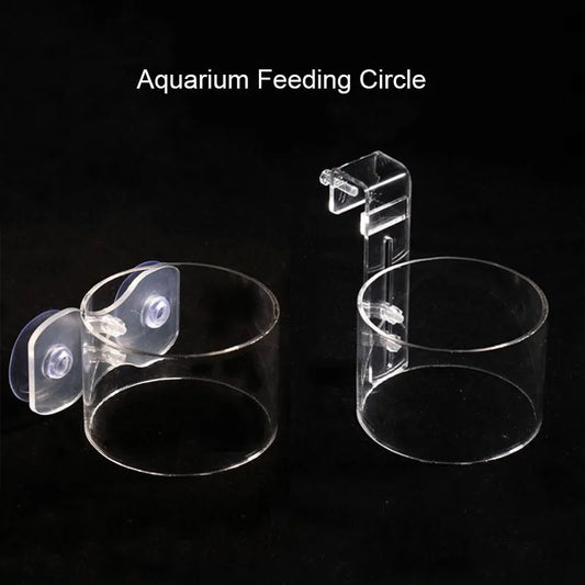 1Pcs Aquarium Feeding Ring Fish Tank Station Floating Food Tray Feeder Aquarium Accessory with Strong Suction Cup or Hook New
