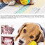 Pet toy ball chews, cleans teeth, is resistant to biting, cat toy chews, emits sound, elastic dog toy ball