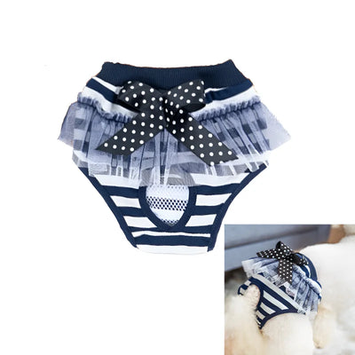 Pet dog Striped Physiological Pants Panty dog Lace panties Diaper for Puppy Underwear Briefs dog diaper panties