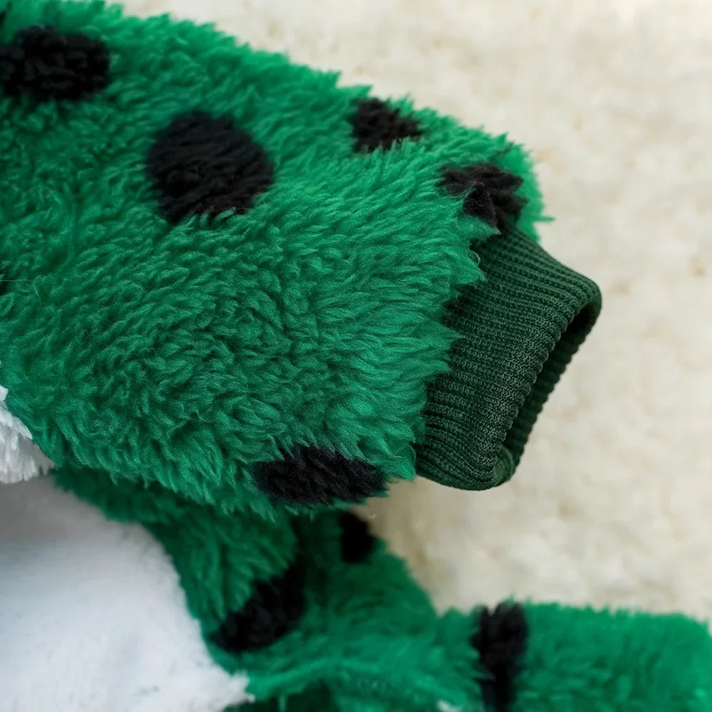 Pet Frog Costumes for Party Funny Small Dog Cat Cosplay Coat Hoodie Outfits Warm Winter Fleece Puppy Clothes Chihuahua Jumpsuit