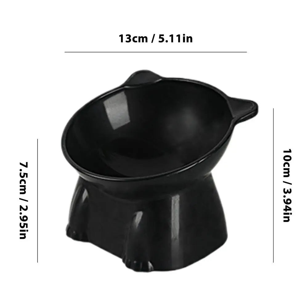 Elevated Cat Food Bowl Tilted Food Dish For Indoor Cats Non-slip Pet Food Bowls Tall Cat Feeding Bowls For Prevent Neck Fatigue