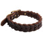 Braid Small Dog Collar Handmade from Thick Full Grain Leather Soft Durable Sturdy Material Belt Buckle Collar for Medium Breeds
