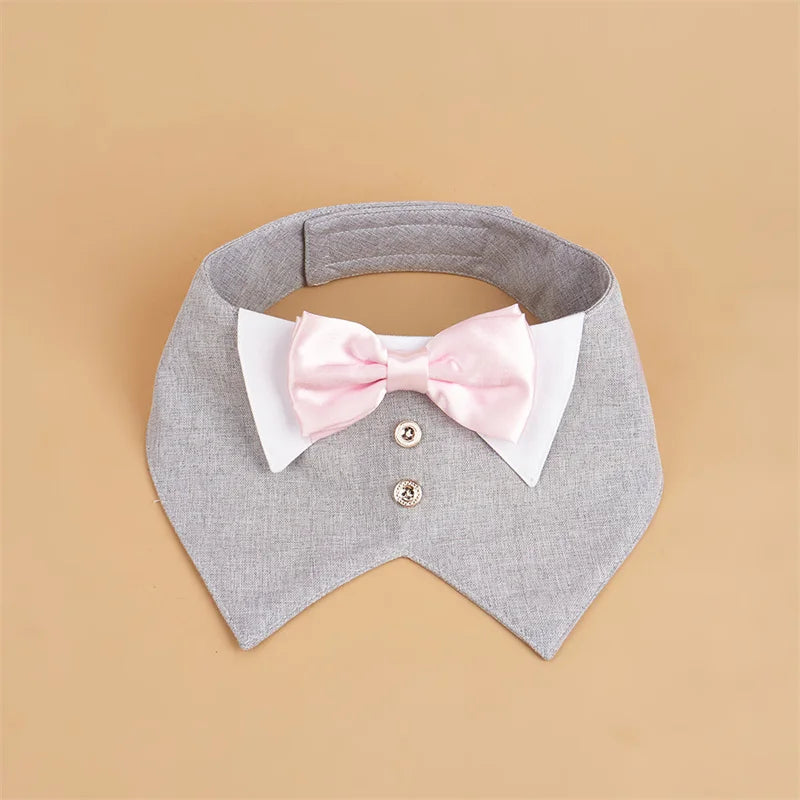 High Quality Puppy Big Dog Bibs Triangle Scarf Handsome Pet Wedding Suit Neck Accessories for Small Medium Dogs mascotas Costume
