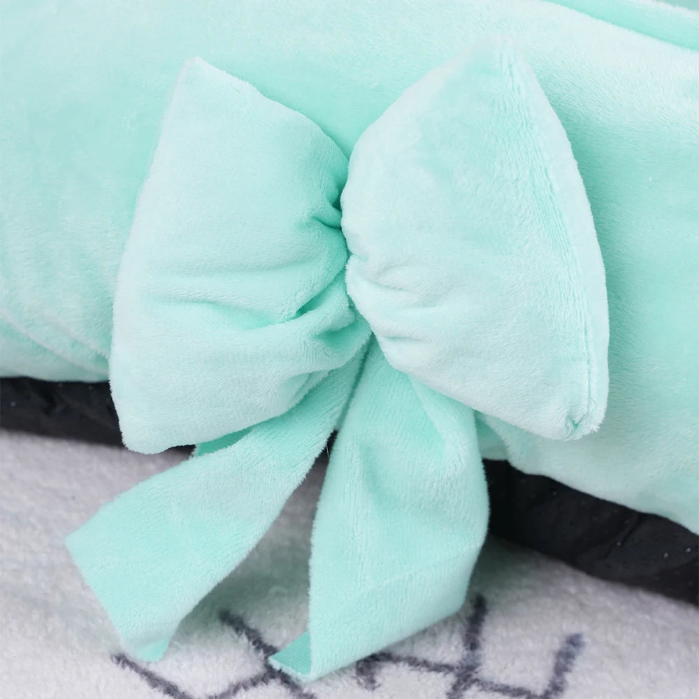 Dog Beds for Small Dogs Bow Tie Basket Plush Blanket Bed Cats Large Bedding Cushions Pet Supplies Breeds Sofa Pets Accessories