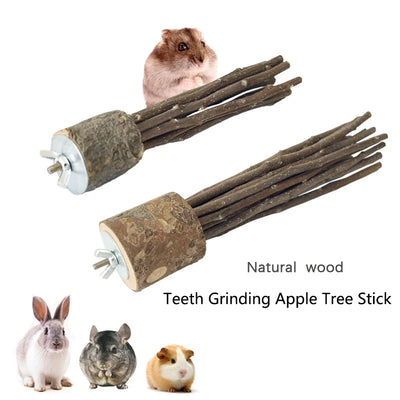 Natural Apple Tree Wood Pet Parrot Raw Wood Fork Tree Branch Stand Rack Squirrel Bird Hamster Branch Perches Chew Bite Toys New