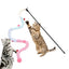 Cat Wand Toys Cat Wand Toys With Bells Cat Teaser Stick With String Toys And Bells Fun Training And Exercises For Indoor Cats