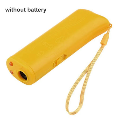 3 in 1 Dog Anti Barking Device Ultrasonic Dog Repeller Stop Bark Deterrents Pet Control Training Supplies with LED Flashlight
