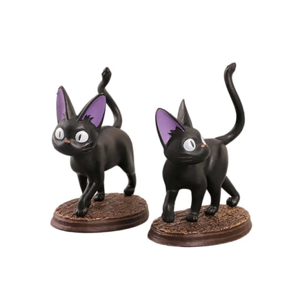 6pcs/set Cartoon Black Cat Jiji Gigi Figure PVC Action Toy Doll Model Set Black Cat Hayao Miyazaki Figure Toy kids birthday gift