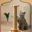 Pet Cat Toy Solid Wood Cat Turntable Funny Cat Stick Balls Durable Sisal Scratching Board Cat Supplies Cat Grab Column