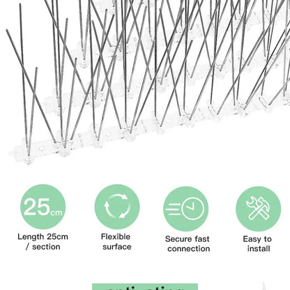 10pcs/box Gardening Bird Repellent, Stainless Steel for Home Balcony to Prevent Bird Repellent