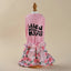Dog Clothes for Small Dogs Girl Summer Dog Pajamas Jumpsuit, Top Puppy Shirt and Floral Pants 4 Legged Female Dog Onesie Pjs