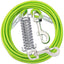 Tie Out Cable Dog Walking Training Glue coating Leashes Double Head Pet Wire Rope with Steel Buckle For Two Dogs Usage