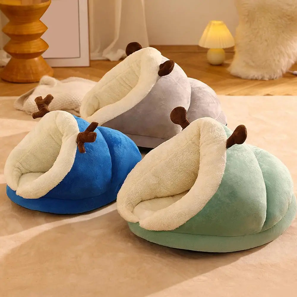 Cat Sleeping Bag Thickened Pet Sleeping Bag Winter Kitten House Multipurpos Warm Cave Nest Soft Indoor Cat Puppy House Cages