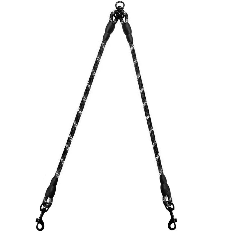 Dog Collars Reflective Dual Leash for 2 Dogs - No Tangle Walking Collar Supplies Nylon Pet Accessories