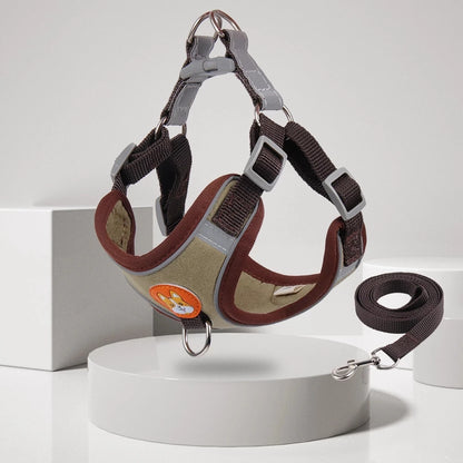 Step-in Dog Harness Small Dog Harness and Leash Set Adjustable Reflective Pet Dog Vest Soft Harness for Puppy Small Medium Breed