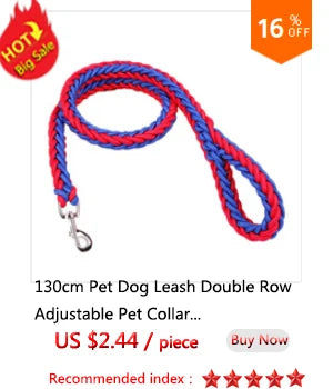 130cm Long Adjustable Large Dog Pets Leash Double Colors Canvas Double Row Nylon Dog Collar For Medium Large Dogs Pet Supplies