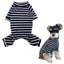 Stripe Dog Pajamas for Small Medium Dogs Female Male, Soft Puppy Bodysuit Onesies Spring Autumn Dog Clothes Doggie Pjs Jumpsuit