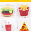 Hamburger pet plush toy sound toy fries burger milkshake cup with BB sound paper