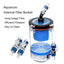 External Aquarium Canister Filter Quiet Sponge Filter Bucket No Pump Suitable for Seawater Freshwater Fish Tanks Seaweed Tanks