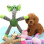 Pet Squeak Dog Toys Currency Bite Resistant Cartoon Animal Design Relieve Boredom Molar Interactive Toys Plush