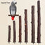 Natural Wood Pet Parrot Raw Wood Fork Tree Branch Stand Rack Squirrel Bird Hamster Branch Perches Chew Bite Toys Stick 1Pcs