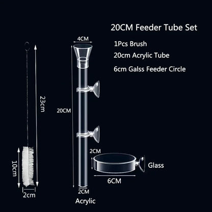 Acrylic Aquarium Feeder Tube Dish Transparent Fish Tank Shrimp Snail Shrimp Food Feeder Bowl Aquarium Feeding Accessories