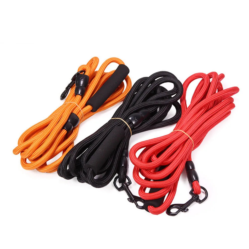 Dog Check Cord 5M 10M Leash Floatable Extra Long Pet Dog Training Rope with Soft Handle for Camping Playing Backyard Beach Lake